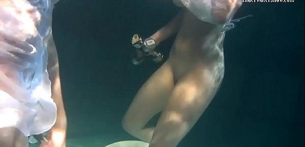  Polcharova and Siskina wet horny underwater lesbians